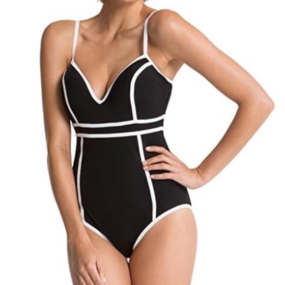 NWT SPANX Sweetheart One Piece Swimsuit Bathing Suit Built-In Bra Underwire - Picture 1 of 16